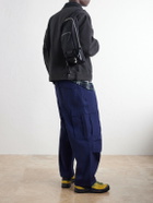 Master-Piece - Lightning Leather-Trimmed Shell Sling Backpack