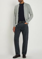 John Smedley 16.Singular Fine-knit Merino Wool Bomber Jacket Grey