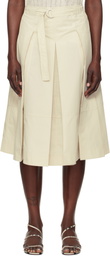 3.1 Phillip Lim Off-White Utility Poplin Midi Skirt