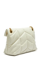 Saint Laurent - Women's White Quilted Leather Lou Puffer Small Shoulder Bag - Adjustable Chain Strap - One Size