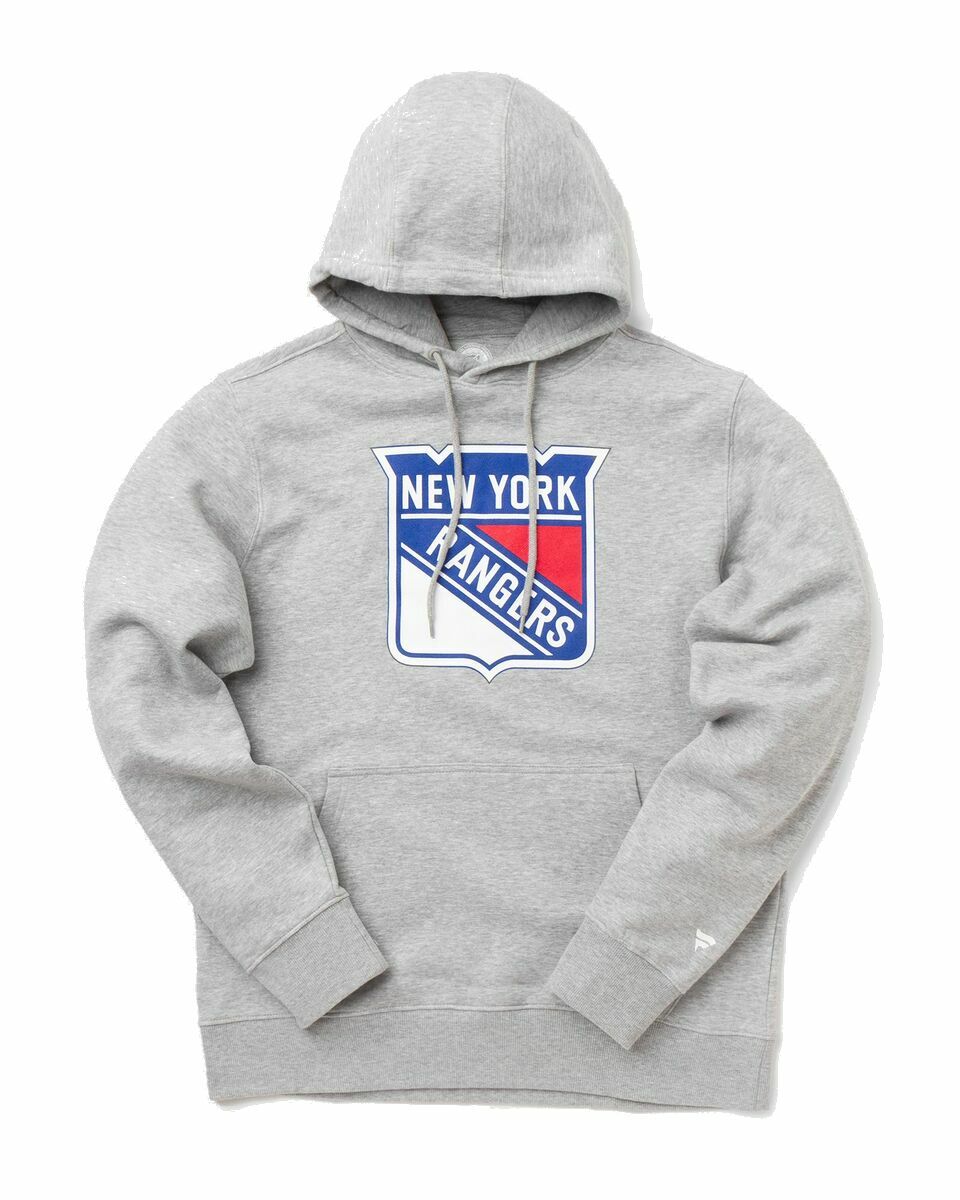 Photo: Fanatics Mid Essentials Crest Graphic Hoodie New York Rangers Grey - Mens - Hoodies