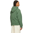 Juun.J Green Garment-Dyed Hoodie