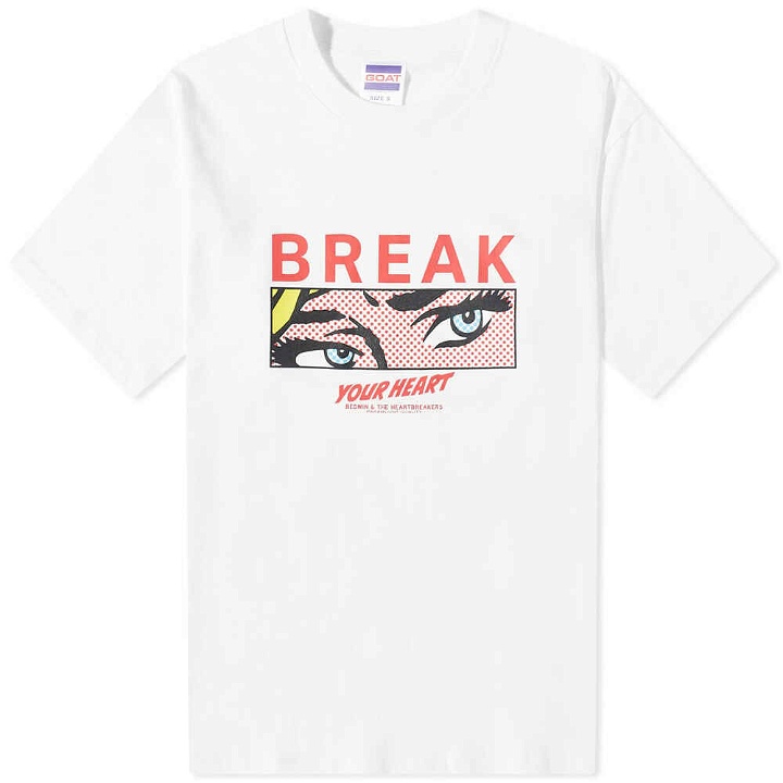 Photo: Bedwin & The Heartbreakers Men's Roy Pop Art Graphic T-Shirt in White