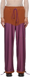 ANDREJ GRONAU SSENSE Exclusive Brown & Purple Sweatpants