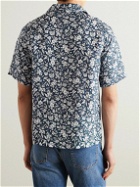 Onia - Air Convertible-Collar Floral-Print Linen and Lyocell-Blend Shirt - Blue