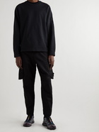 Stone Island Shadow Project - Tapered Logo-Appliquéd Twill Cargo Trousers - Black