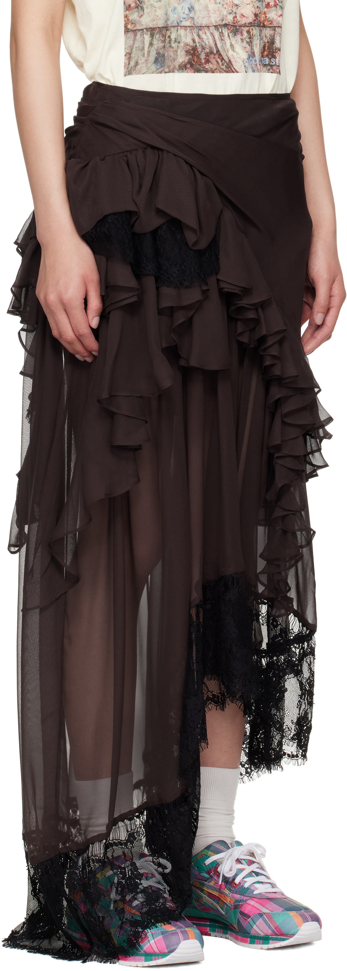 Collina Strada Burgundy Angelica Maxi Skirt