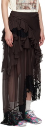 Collina Strada Burgundy Angelica Maxi Skirt