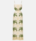 Johanna Ortiz Printed cotton and linen midi dress