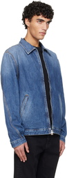 Givenchy Navy Zipped Denim Jacket