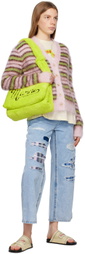 Marni Pink & Green Striped Cardigan
