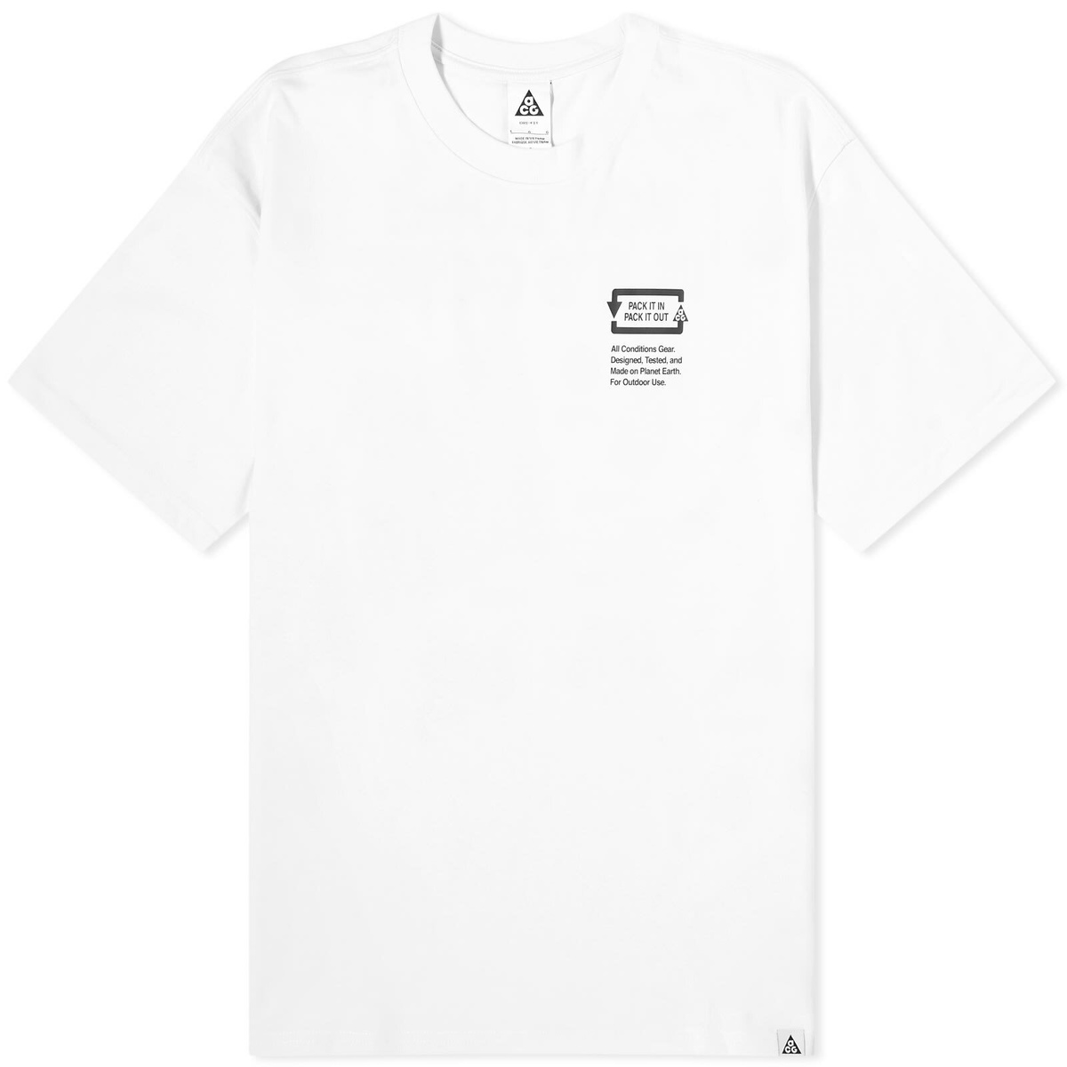 Nike Men's ACG Pickinout Dri-Fit T-Shirt in Summit White Nike