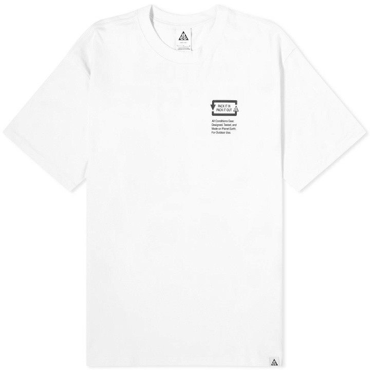 Photo: Nike Men's ACG Pickinout Dri-Fit T-Shirt in Summit White
