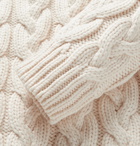 Alanui - Cable-Knit Cotton-Blend Sweater - Neutrals