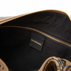 Balenciaga Men's Signature Logo Camera Bag in Beige/Black