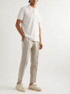 Etro - Tapered Pleated Virgin Wool-Blend Trousers - Neutrals