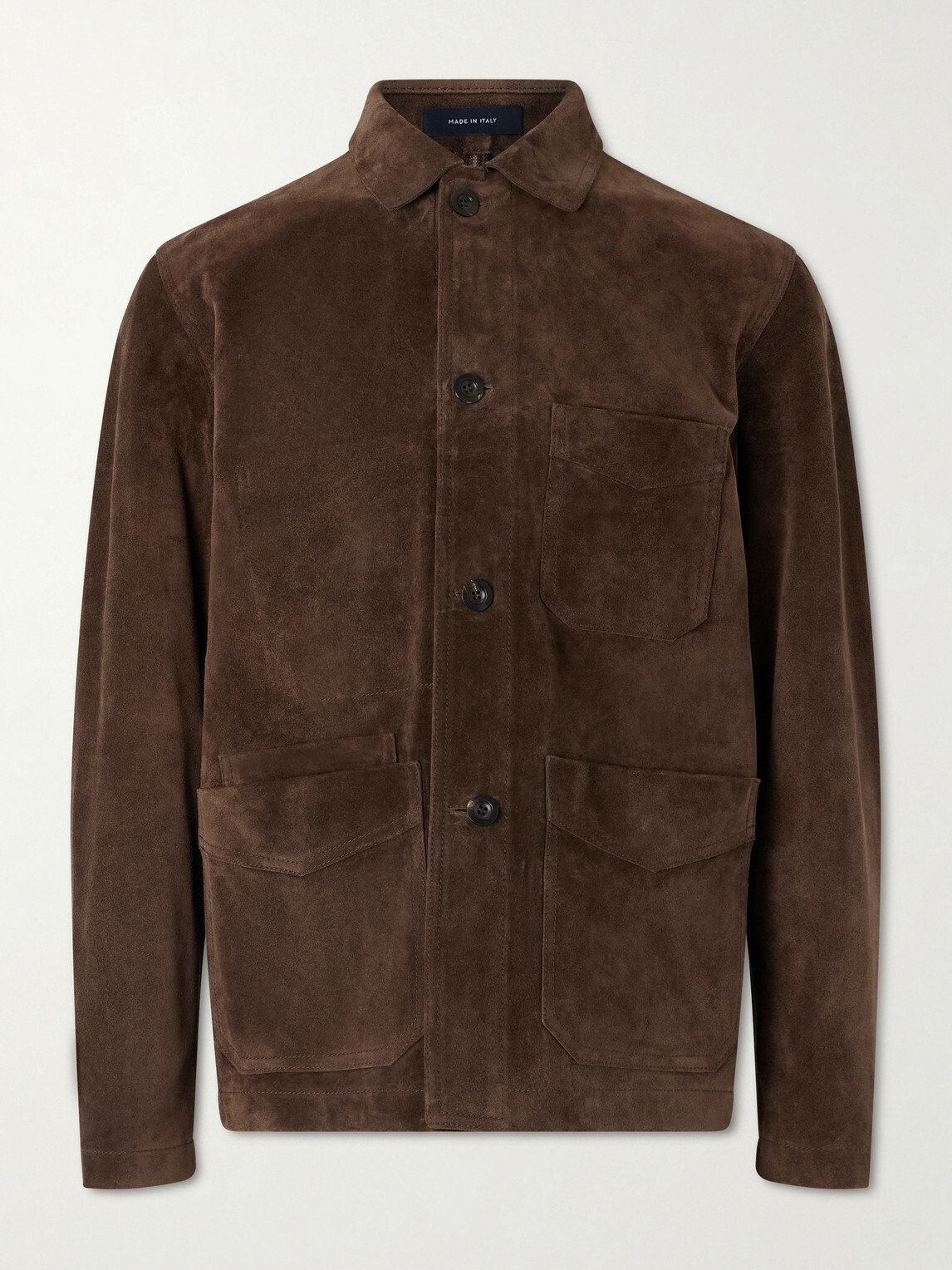Drake's - Suede Chore Jacket - Brown