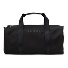 Hugo Black Gabardine Tonal Logo Holdall Duffle Bag