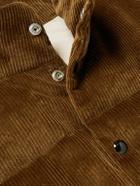 Drake's - Quilted Cotton-Corduroy Down Gilet - Brown
