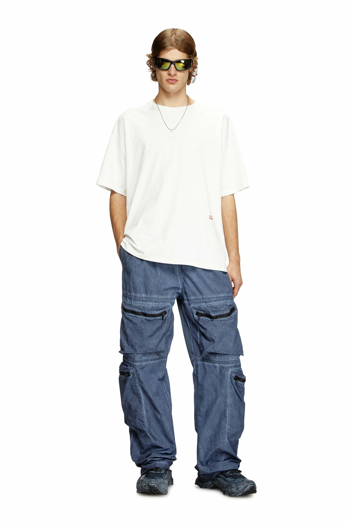 Diesel T-shirt with apple core print - T-Shirts Mens in White Diesel