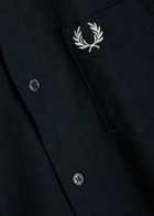 Fred Perry Oxford Logo-embroidered Cotton Shirt Navy