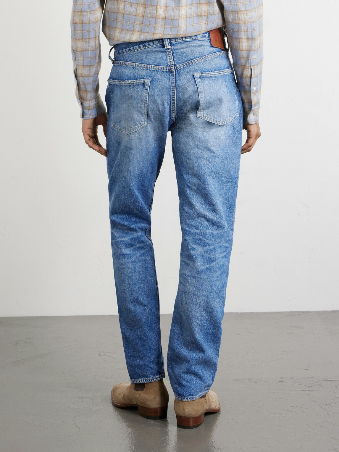 FULLCOUNT - Dartford 1341-1101 Straight-Leg Distressed Selvedge Jeans - Blue