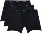 Dime Three-Pack Black Jacquard Boxers