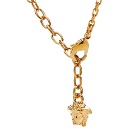 Versace Men's Medusa Plate Necklace in Gold
