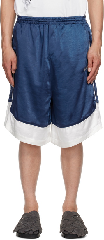 Photo: We11done Navy Selldone Track Shorts