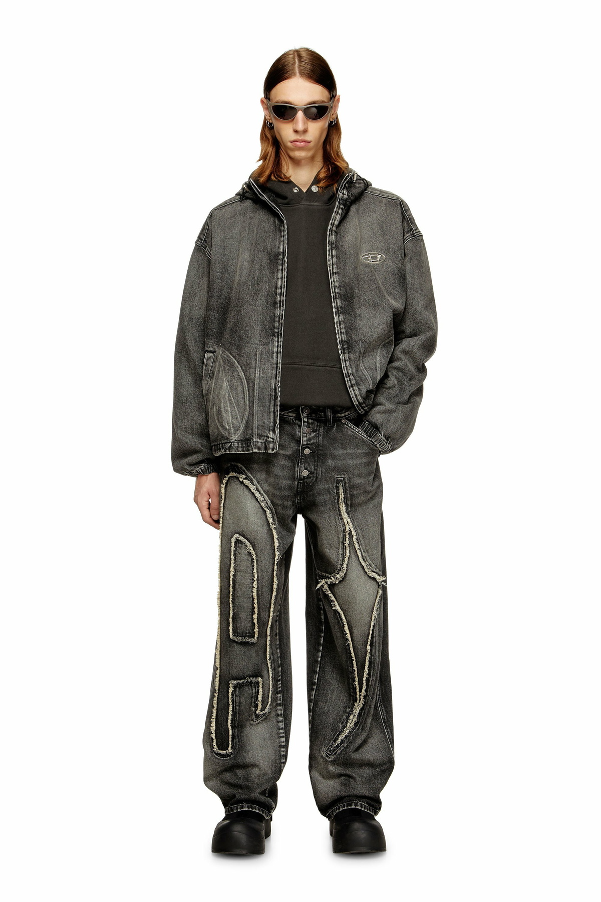 Diesel Straight Jeans - D-Thug Club - Jeans - Unisex - Black