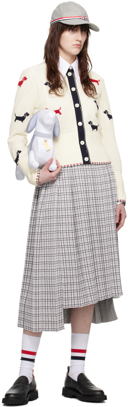 Thom Browne White Hector Cardigan