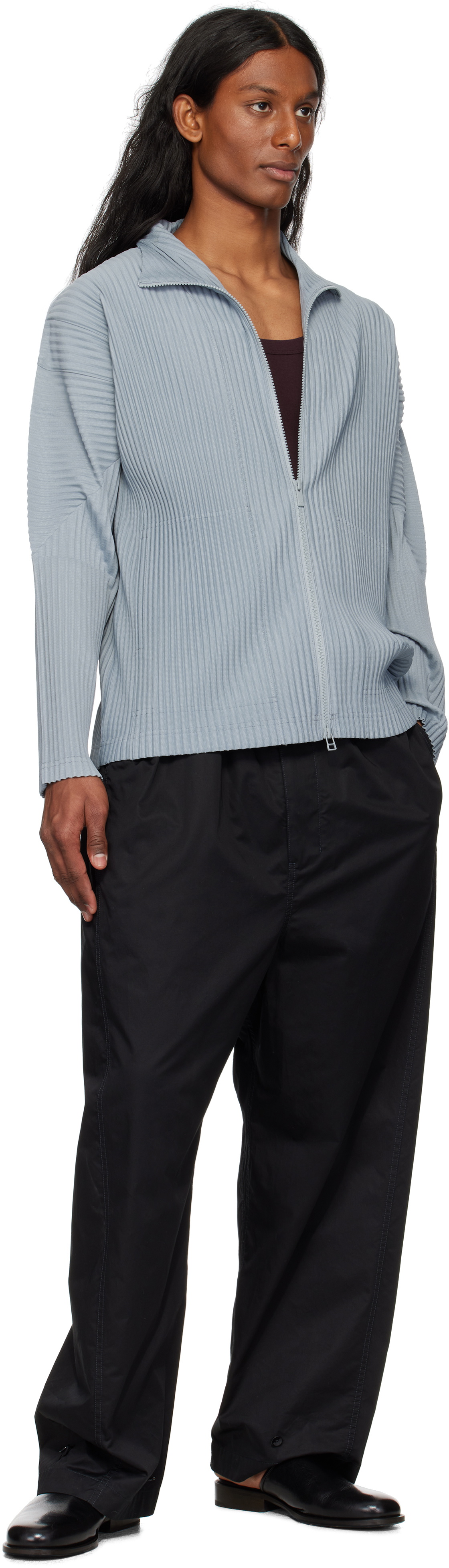 HOMME PLISSE ISSEY MIYAKE ニット Homme Plissé Issey Miyake Men's Pleated Long Sleeve T-Shirt