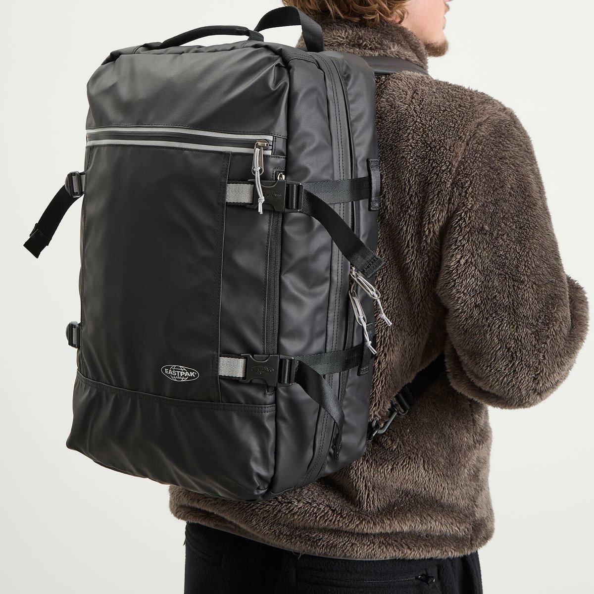 Eastpak Travelpack Backpack in Tarp Black Reflect 