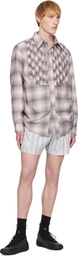 Collina Strada Blue Flower Stripe Odeon Boxer Shorts