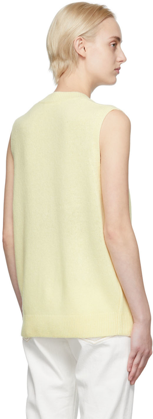 6397 Off-White Cashmere Off-Gauge Boxy Vest
