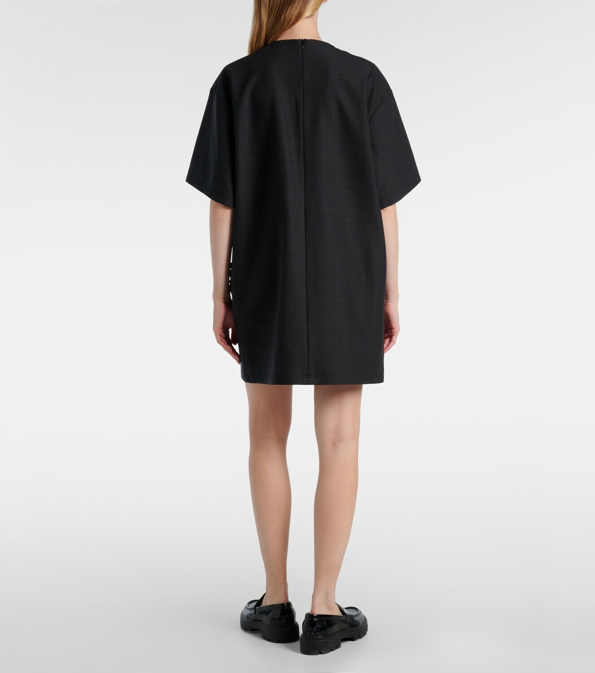 Plan C Sequined wool-blend minidress