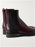 The Row - Leather Chelsea Boots - Burgundy
