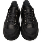 Jil Sander Black Leather Platform Sneakers