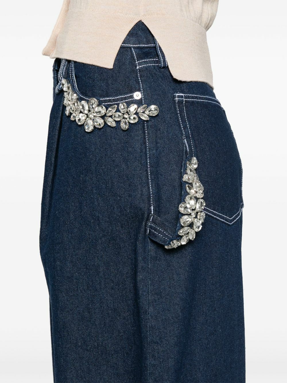 Simone Rocha Crystal-Embellished Jeans Simone Rocha