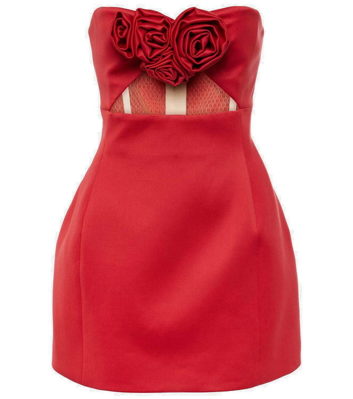 Photo: Magda Butrym Cutout wool-blend bustier dress