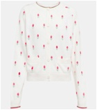 Barrie Embroidered cashmere and cotton cardigan