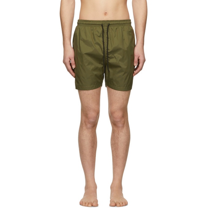 Photo: Solid and Striped Green Classic Swim Shorts