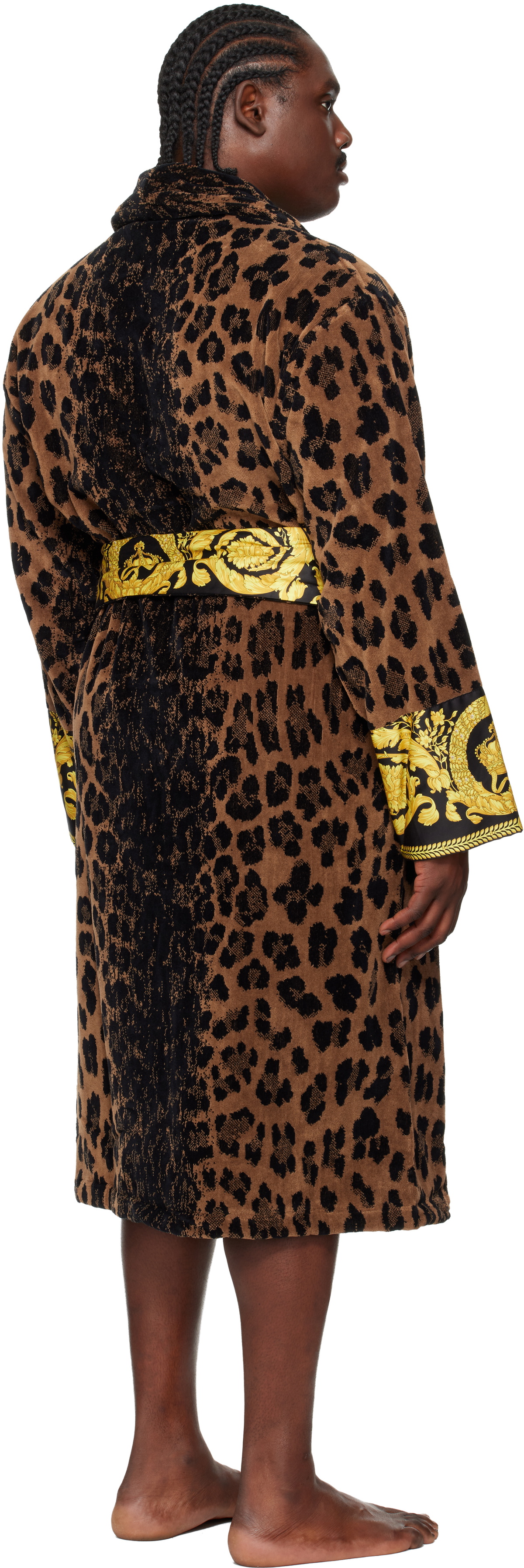 Versace Underwear Brown & Black Wild Barocco Wild Bathrobe