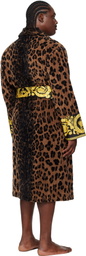 Versace Underwear Brown & Black Wild Barocco Wild Bathrobe