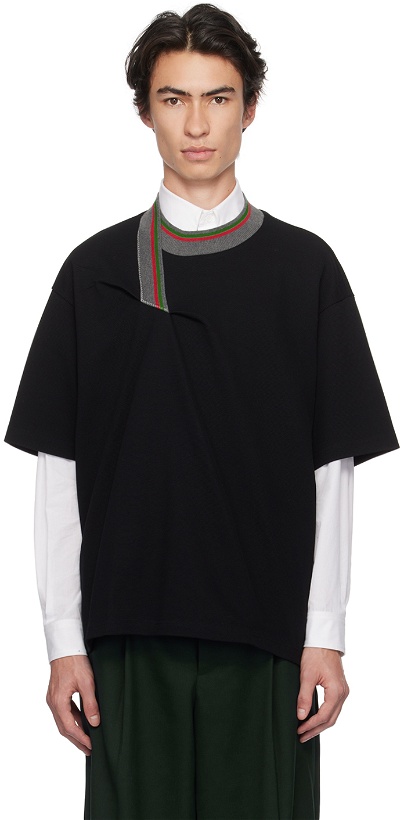 Photo: kolor Black Asymmetric T-Shirt