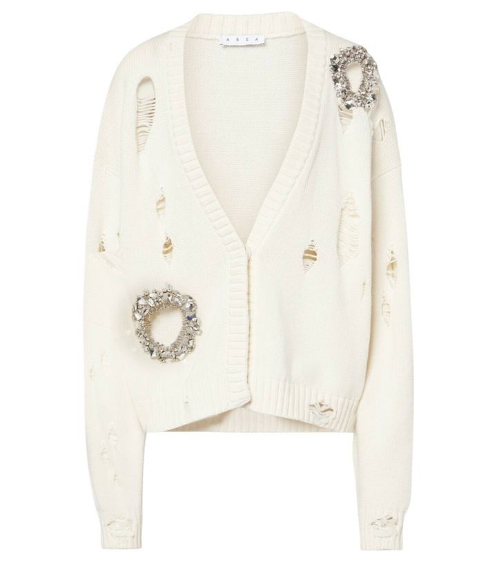 Photo: Area Crystal-embellished cotton and cashmere cardigan