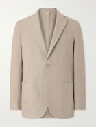 De Petrillo - Linen Single-Breasted Blazer - Neutrals