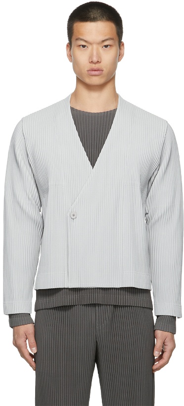 Photo: HOMME PLISSÉ ISSEY MIYAKE Grey Tailored Pleats 2 Blazer