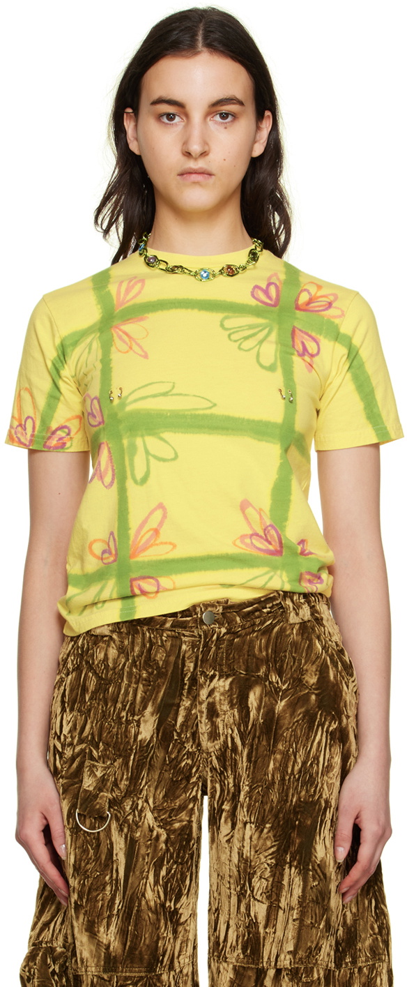 Collina Strada Yellow Pierced T-Shirt Collina Strada