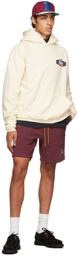 Rhude Burgundy Logo Terry Shorts